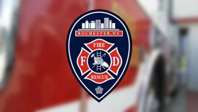 Firefighters respond to car fire near North Goodman Street exit