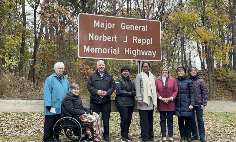 A portion of 590 was dedicated as the Major General Norbert J. Rappl Memorial Highway