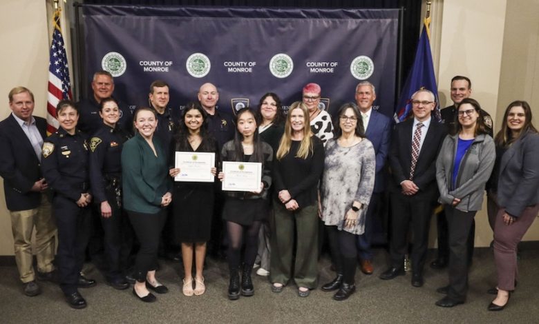 High school students recognized for powerful messages against impaired driving in Monroe County